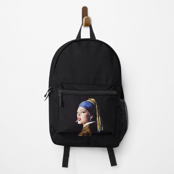 Item preview, Lindsay with a Peal earring photo collage, Girl with a pearl earring remake designed and sold by marina ralston.