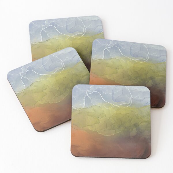 Item preview, Abstract landscape fluid art designed and sold by Mashusha-art.