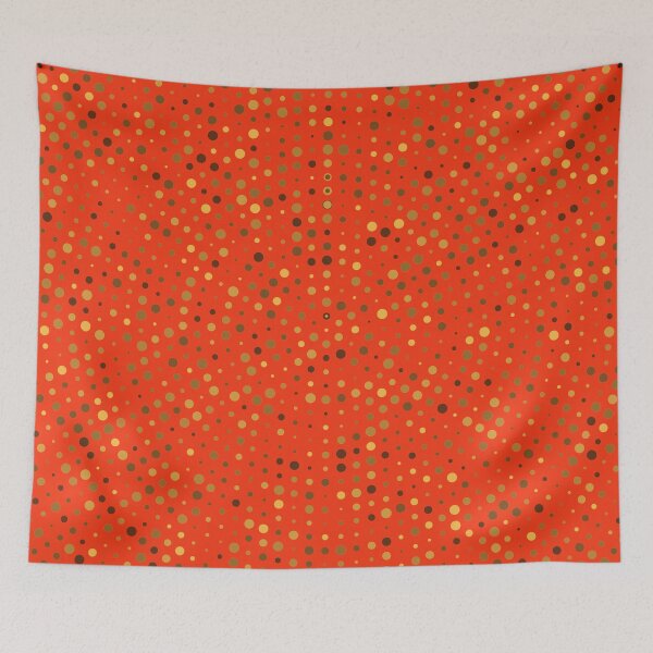 Item preview, Dots on the Rings Over Vivid Coral  designed and sold by Ksaavet.