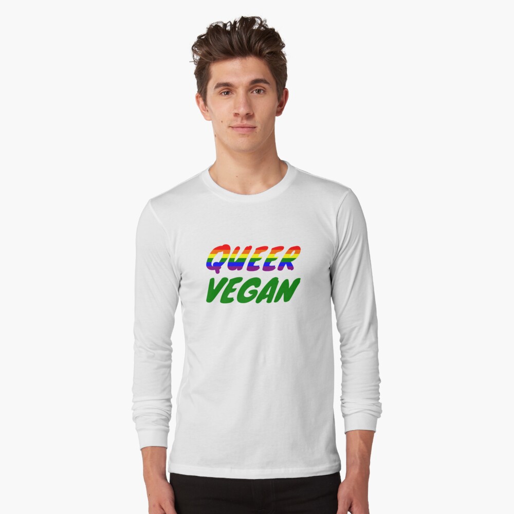 Queer Vegan T Shirt By Lamariposaverde Redbubble
