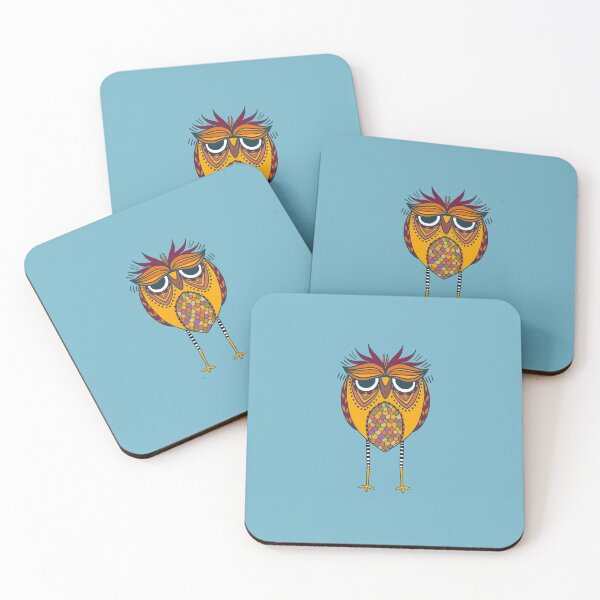 Item preview, Cute and quirky owl illustration - whimsical unique gift designed and sold by Kathy Osborne Studio.