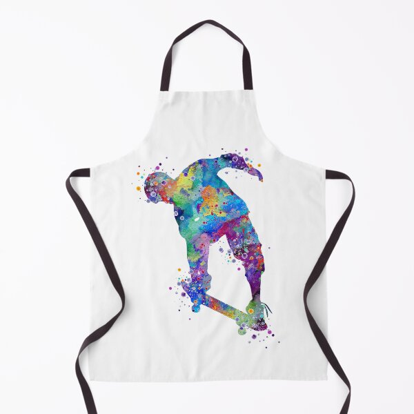 Item preview, Boy Skateboard Nose Grab Trick Watercolor Silhouette designed and sold by LotusGifts.