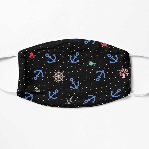 Anchor of the deep sea Flat Mask