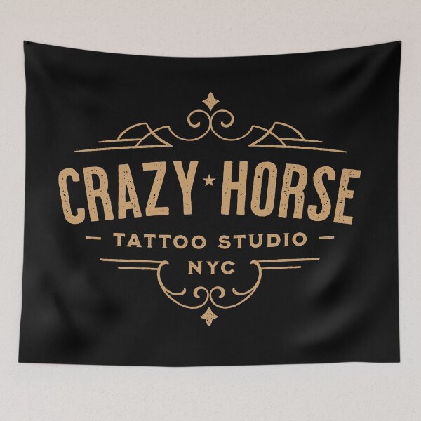 Item preview, Crazy Horse Tattoo Studio, NYC Gold designed and sold by omahatrading.