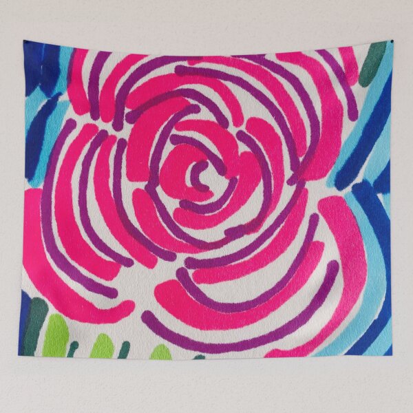 Item preview, Bright Abstract Flower designed and sold by artbyalette.