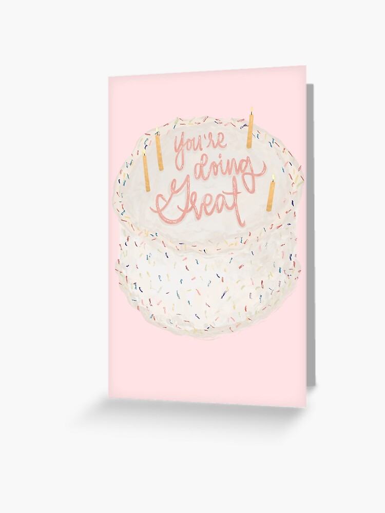 Carte De Vœux Gateau D Encouragement Par Mariatza Redbubble