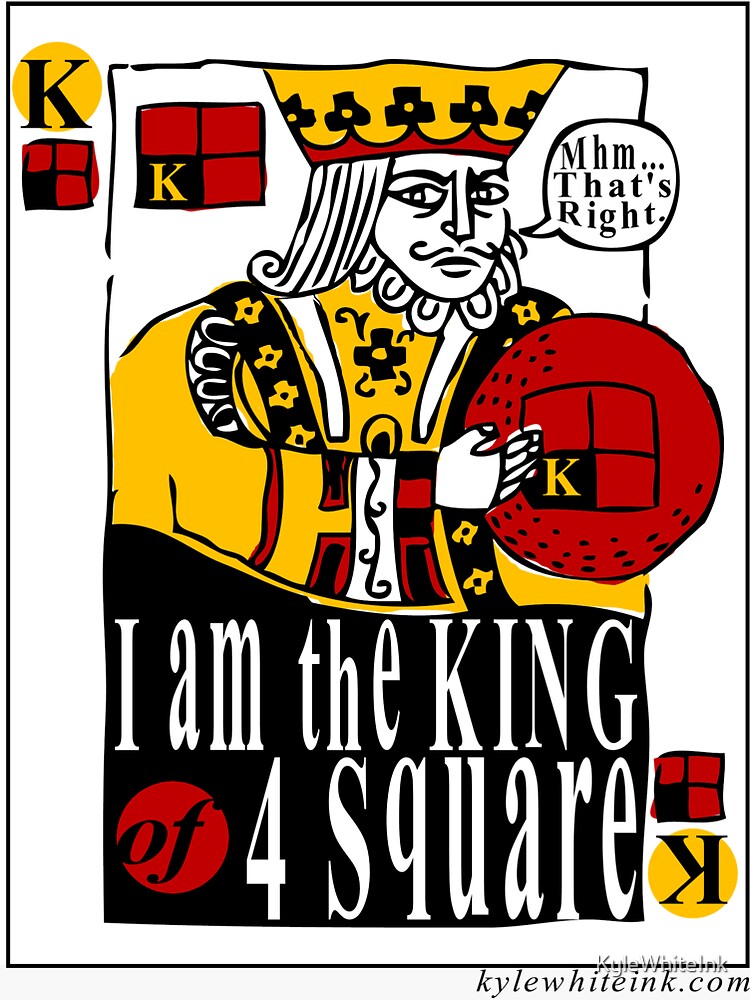 King of 4-Square Essential T-Shirt for Sale by KyleWhiteInk