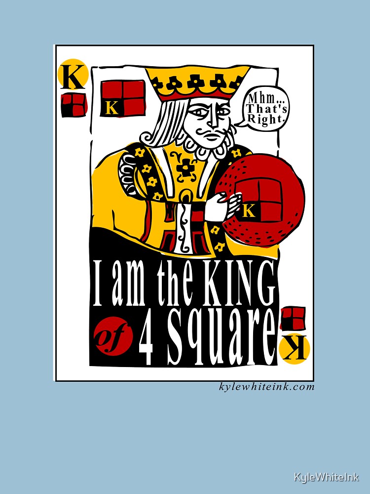 King of 4-Square Essential T-Shirt for Sale by KyleWhiteInk