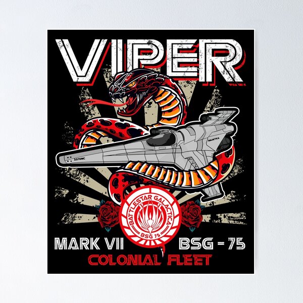 Item preview, Viper Mark VII BSG Colonial Fleet Battlestar designed and sold by Alema Art.
