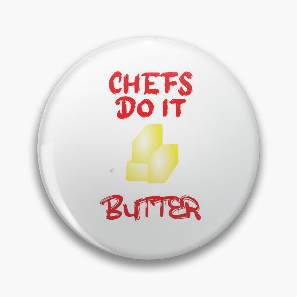 Item preview, Chefs Do It Butter. Humorous Pun Red Print  designed and sold by luvmhykdesigns.