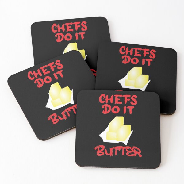 Item preview, Chefs Do It Butter. Humorous Pun Red Print  designed and sold by luvmhykdesigns.