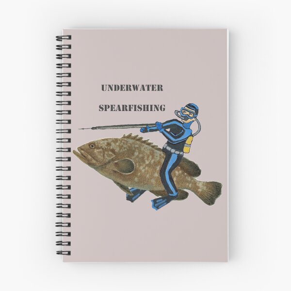 Item preview, Vintage Underwater Spearfishing Scuba Diver and Fish designed and sold by urmaddad.