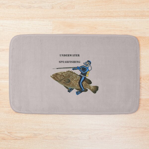 Item preview, Vintage Underwater Spearfishing Scuba Diver and Fish designed and sold by urmaddad.