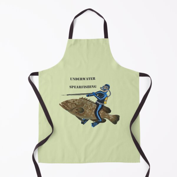 Item preview, Vintage Underwater Spearfishing Scuba Diver and Fish designed and sold by urmaddad.