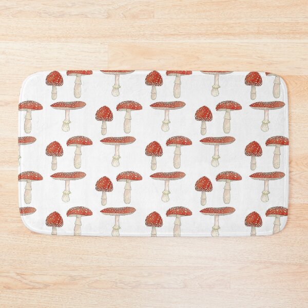 Item preview, Amanita Muscaria Watercolor Mushrooms Illustration - Forest Floor Series designed and sold by Danica Templeton.