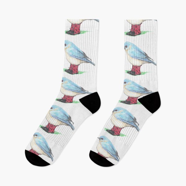 Item preview, Bluebird in Ladybug Boots designed and sold by JimsBirds.