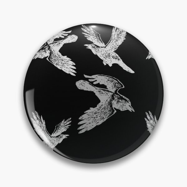 Item preview, Dark crow bird pattern designed and sold by TheWaterBirds.