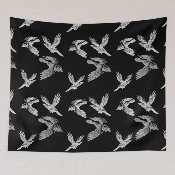 Item preview, Dark crow bird pattern designed and sold by TheWaterBirds.