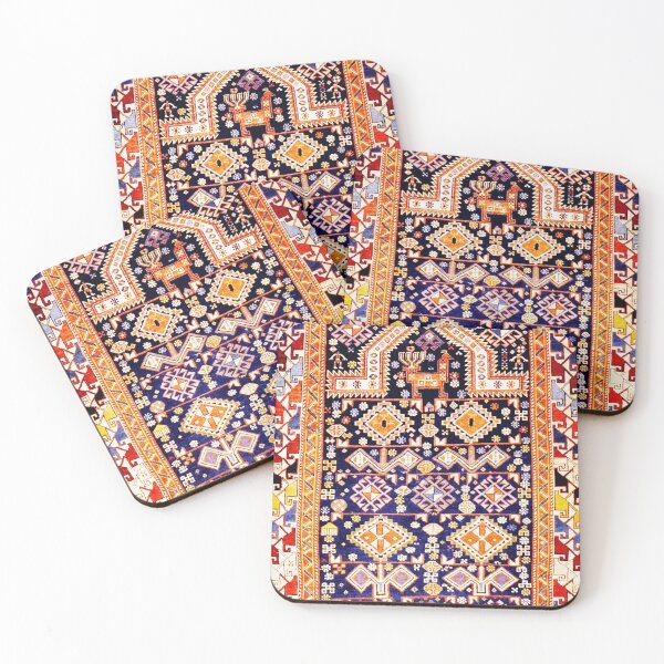 Item preview, Antique Shirvan Rug With Abstract Peacock Print designed and sold by Vicky Brago-Mitchell®.