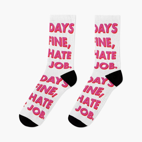Item preview, Mondays are fine, you hate your job, in fuccia / red designed and sold by marina ralston.