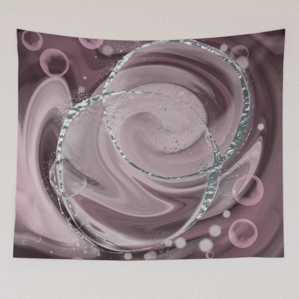 Item preview, Purple bubbles fluid art designed and sold by Mashusha-art.