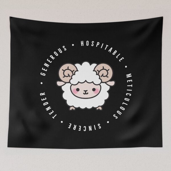 Item preview, cute chinese zodiac | sheep | personality traits | generous, hospitable, meticulous, sincere, tender designed and sold by cocoCabot.