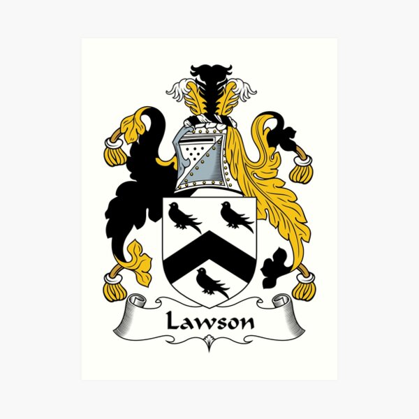 "Lawson Coat Of Arms / Lawson Family Crest" Art Print For Sale By ...