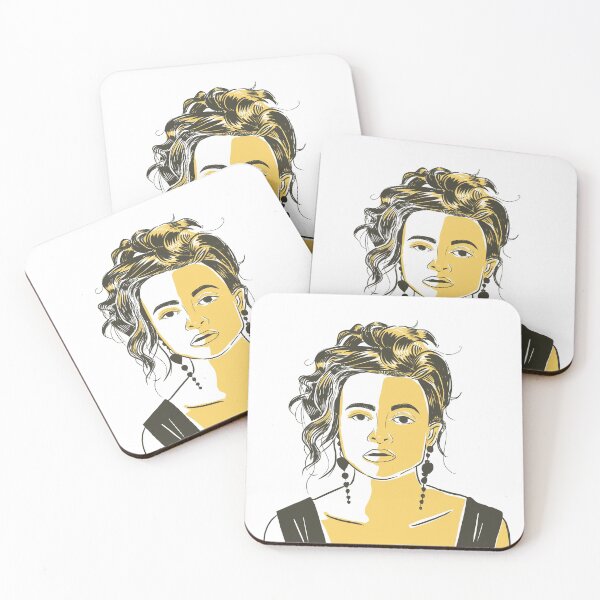 Item preview, Woman illustration in yellow designed and sold by HowreSketch.