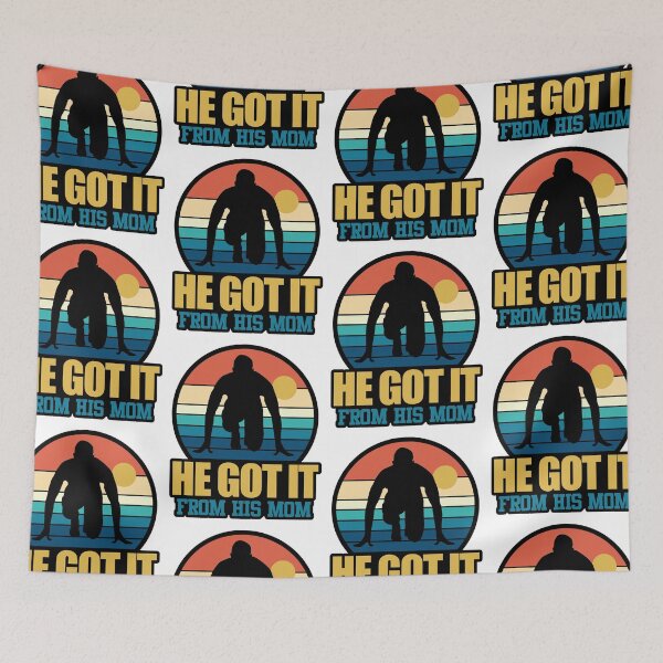 Item preview, He Got It From His Mom | Running Fan designed and sold by GravitiTees.