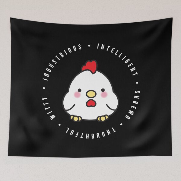 Item preview, cute chinese zodiac | rooster | personality traits | industrious, intelligent, shrewd, thoughtful, witty designed and sold by cocoCabot.