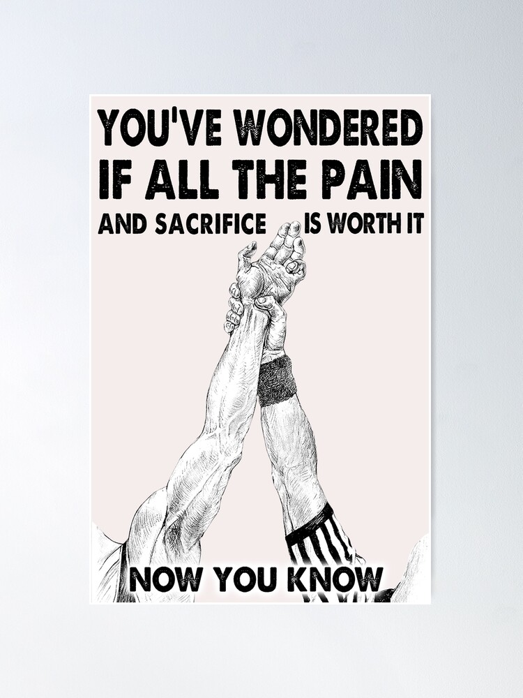 Wrestling Poster, Wrestling Lover, You've Wondered If And Sacrifice, All  The Pain Is Worth It, Now You Know - FridayStuff