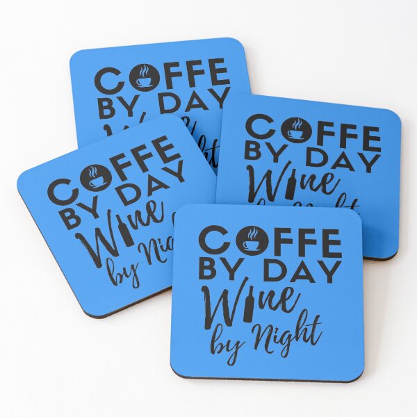Item preview, Coffee by Day Wine by Night - Funny Beverage Design designed and sold by LordAudes.
