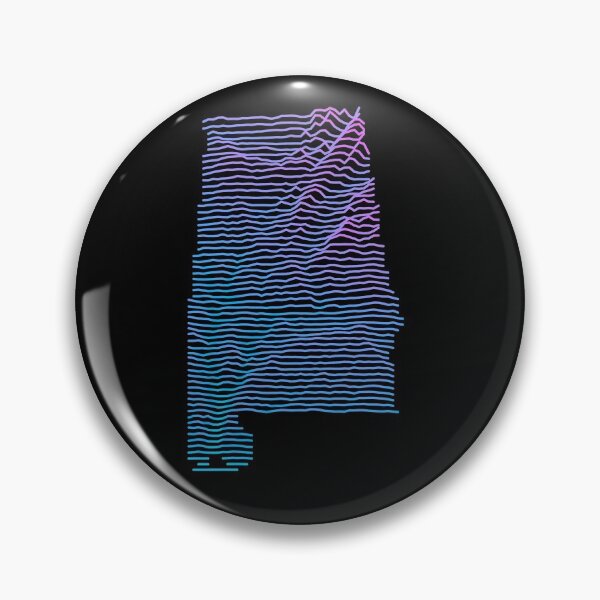 Item preview, Alabama Elevation Map Retro Synthwave designed and sold by cstats.