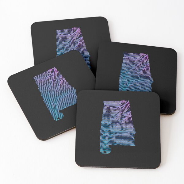 Item preview, Alabama Elevation Map Retro Synthwave designed and sold by cstats.