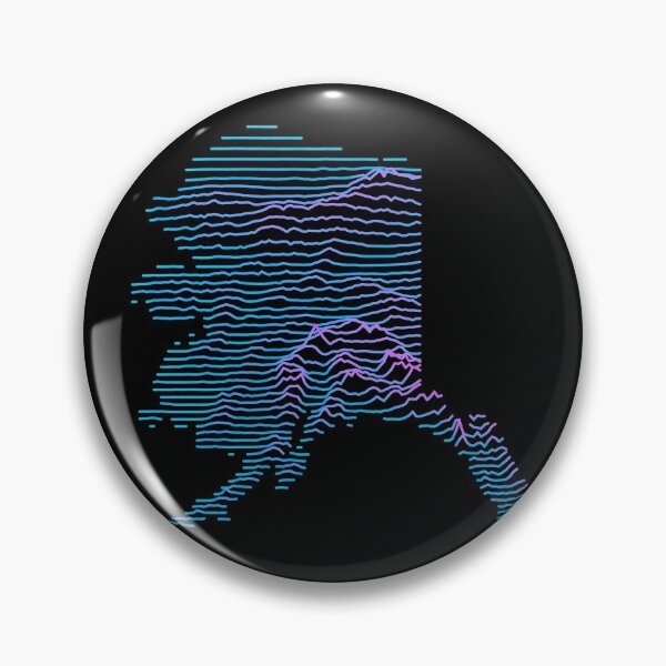 Item preview, Alaska Elevation Map Retro Synthwave designed and sold by cstats.