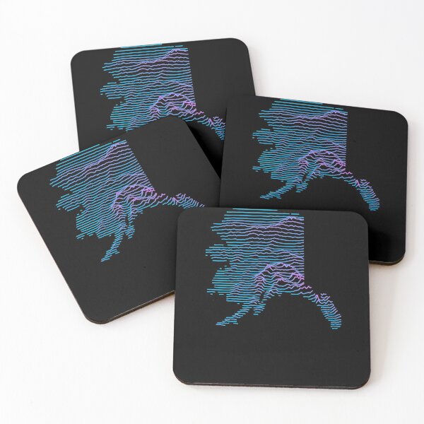 Item preview, Alaska Elevation Map Retro Synthwave designed and sold by cstats.