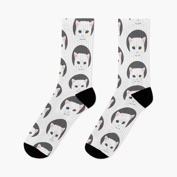 Item preview, White cat (Turkish Angora) designed and sold by Designsderemi.