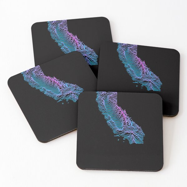 Item preview, California Elevation Map Retro Synthwave designed and sold by cstats.