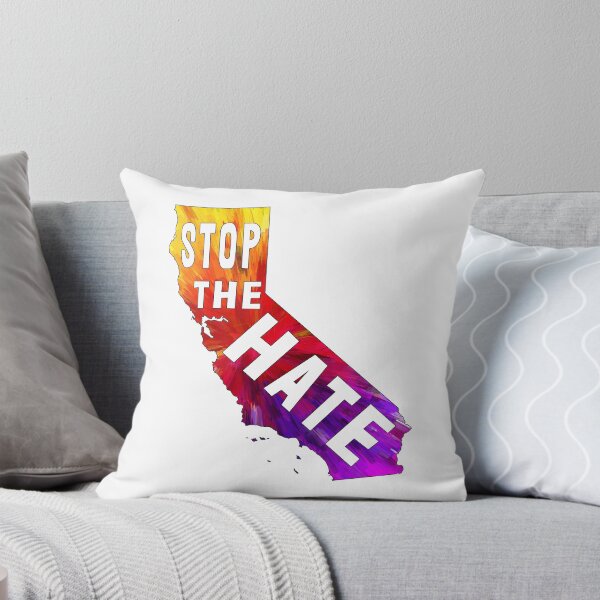 Item preview, Stop the Hate - California State Pride Rainbow - Black and Asian AAPI Lives Matter designed and sold by American-Proud.