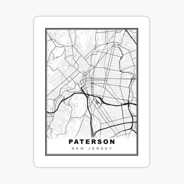 Vista previa del artículo con la obra «Mapa de Paterson», diseñado y vendido por Tamas Das.