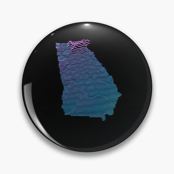 Item preview, Georgia Elevation Map Retro Synthwave designed and sold by cstats.