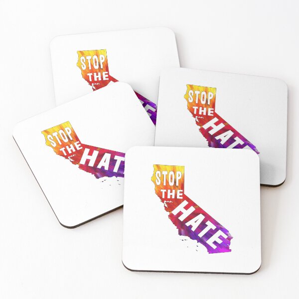 Item preview, Stop the Hate - California State Pride Rainbow - Black and Asian AAPI Lives Matter designed and sold by American-Proud.