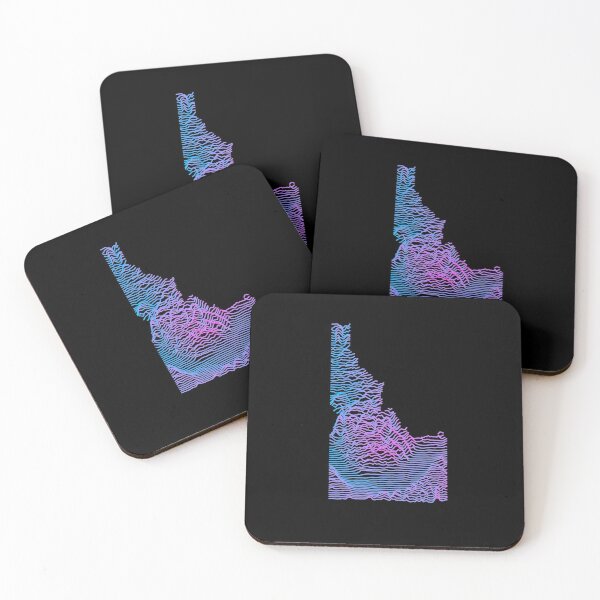 Item preview, Idaho Elevation Map Retro Synthwave designed and sold by cstats.