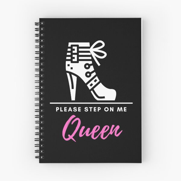 Item preview, Please Step On Me Queen (pink/white text), Stiletto Boot BDSM Design for Bottoms and Subs designed and sold by ForbiddenFlavor.