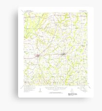 USGS TOPO Map Alabama AL Hartford 305603 1957 62500 Canvas Print