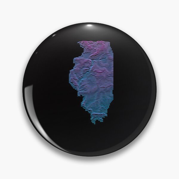 Item preview, Illinois Elevation Map Retro Synthwave designed and sold by cstats.