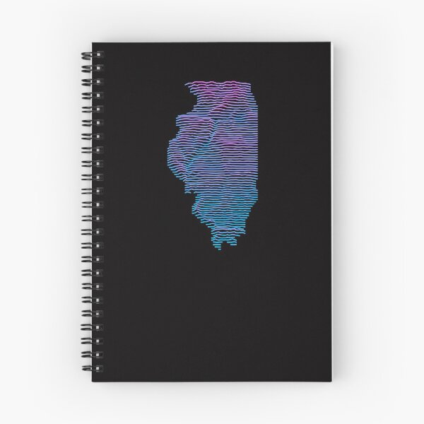 Item preview, Illinois Elevation Map Retro Synthwave designed and sold by cstats.