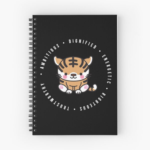 Item preview, cute chinese zodiac | tiger | personality traits | ambitious, dignified, energetic, righteous, trustworthy designed and sold by cocoCabot.