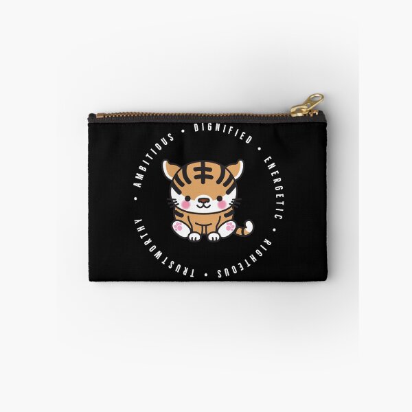 Item preview, cute chinese zodiac | tiger | personality traits | ambitious, dignified, energetic, righteous, trustworthy designed and sold by cocoCabot.
