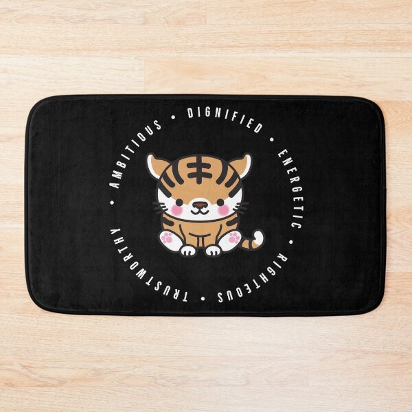 Item preview, cute chinese zodiac | tiger | personality traits | ambitious, dignified, energetic, righteous, trustworthy designed and sold by cocoCabot.